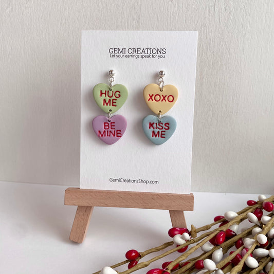 Conversation hearts (silver)
